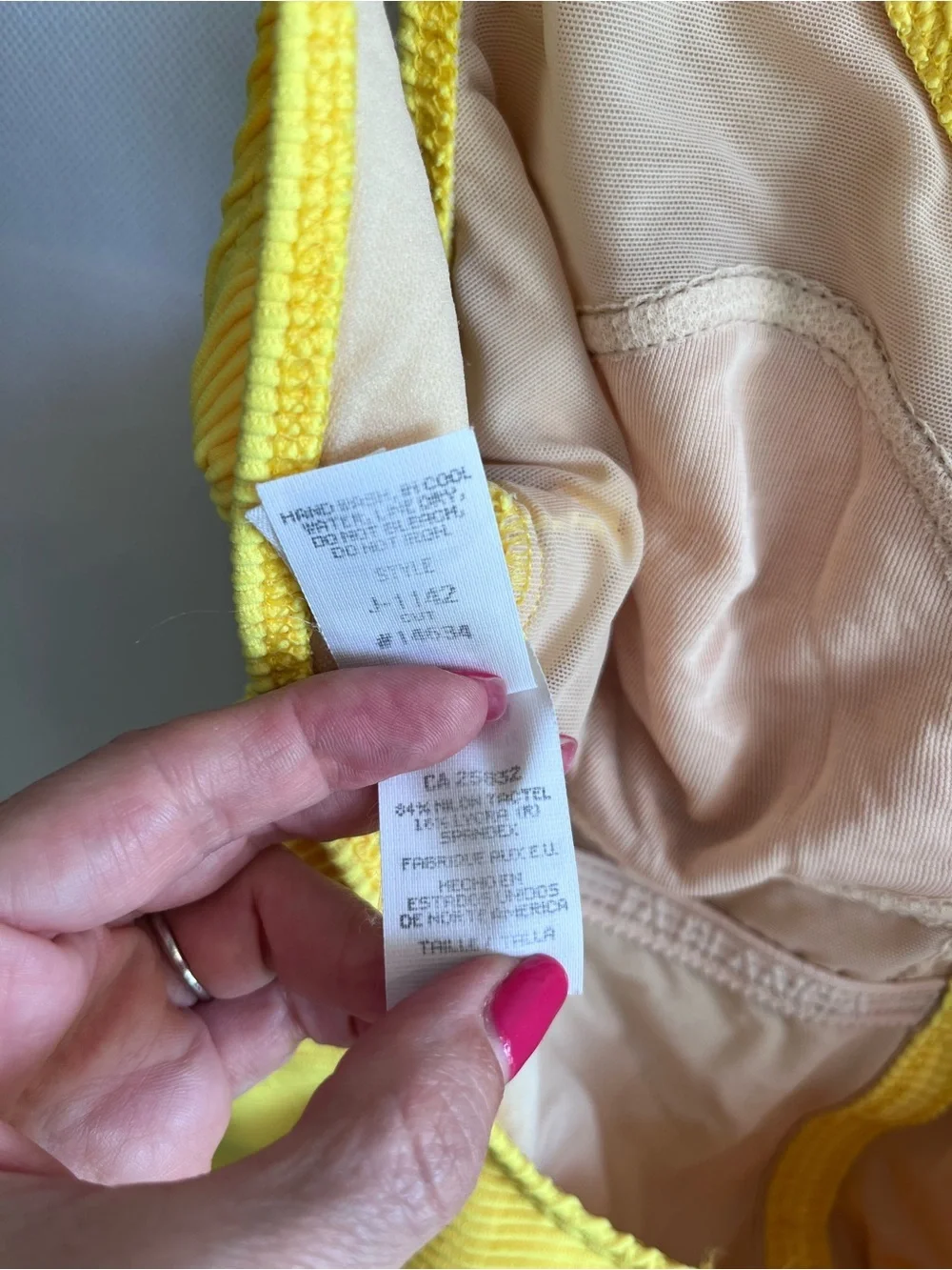 Vintage La Blanca Yellow Ribbed One Piece Swimsuit